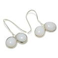 thumbnail image 1 of Natural White Chalcedony Gemstone 925 Sterling Silver Earring 1.18", 1 of 1