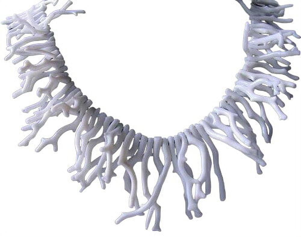 Natural White Coral Branch Bead Strand