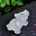 thumbnail image 1 of Natural White Crystal Baby Elephant Figurine Hand Carved Animal Ornament Decorative Sculpture for Home Office Shelf Display, 1 of 6