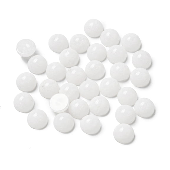 Natural White Jade Cabochons Half Round 5x2.5mm