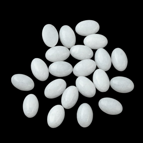 Natural White Jade Cabochons Oval 6x4x2~2.5mm