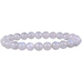 thumbnail image 1 of Natural White Moonstone Gemstone 8mm Round Beads Stretch Bracelet 7 Inch Unisex, 1 of 3