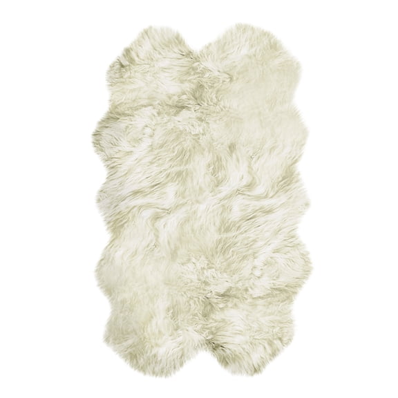 Natural White New Zealand Sheepskin Area Rug