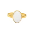 thumbnail image 1 of Natural White Opal Ring, AAA Opal Gemstone Ring, October Birthstone, Designer Ring Women Ring, Gold Micron, 925 Sterling Silver, Statement Ring, Dainty Minimalist Stacking jewelry, Engagement Ring, 1 of 3