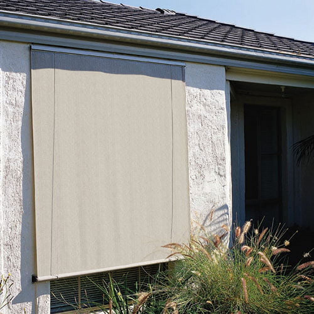 Natural White RollUp Exterior Window Shades 4' x 6'