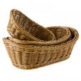 thumbnail image 1 of Natural Wicker Bread Baskets, Vintage Oval Food Fruits Serving Baskets, Handmade Rattan Storage Baskets for Kitchen Home, 1 of 7