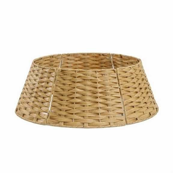 Natural Wicker Christmas Tree Skirt Decorative Wicker Tree Skirt Versatile Christmas Tree Accent for Any Setting