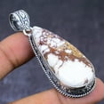 thumbnail image 1 of Natural Wild Horse Gemstone 925 Steling Silver Jewelry Pendant 2.52", 1 of 2