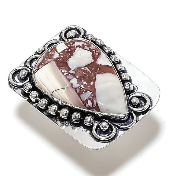 Natural Wild Horse Gemstone Handmade 925 Sterling Silver Jewelry Ring S.8