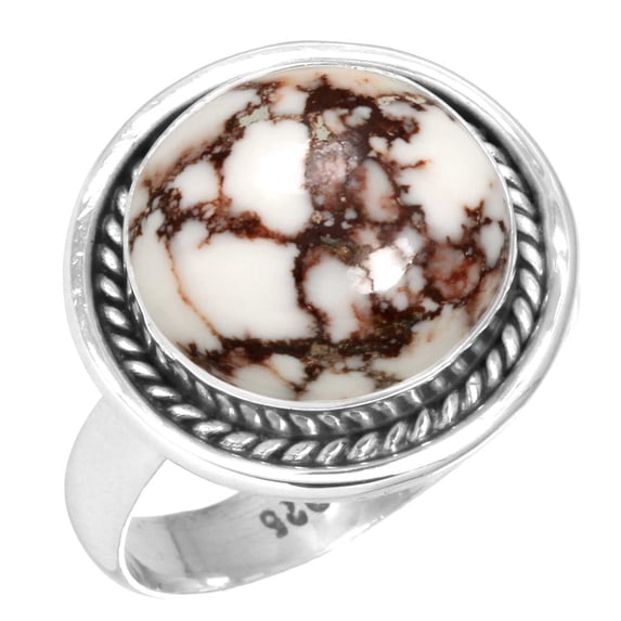 Natural Wild Horse Ring 925 Sterling Silver Handmade Jewelry