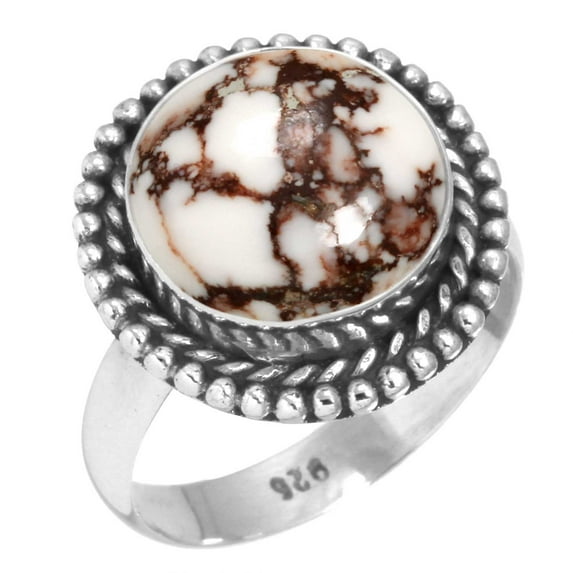 Natural Wild Horse Ring 925 Sterling Silver Handmade Jewelry