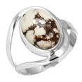 thumbnail image 1 of Natural Wild Horse Ring 925 Sterling Silver Handmade Jewelry, 1 of 6