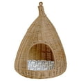 thumbnail image 1 of Natural Willow Pet Sleeping Bed, Cave, Basket For Dog or Cats with Cushion, 1 of 7