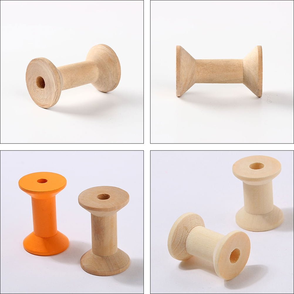 50pcs Empty Thread Spools Assorted Color Smooth Surface for Sewing Use ...