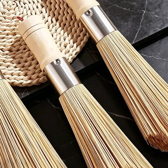 Natural Wok Brush Traditional Cleaning Whisk Dishwashing Kitchen Tool