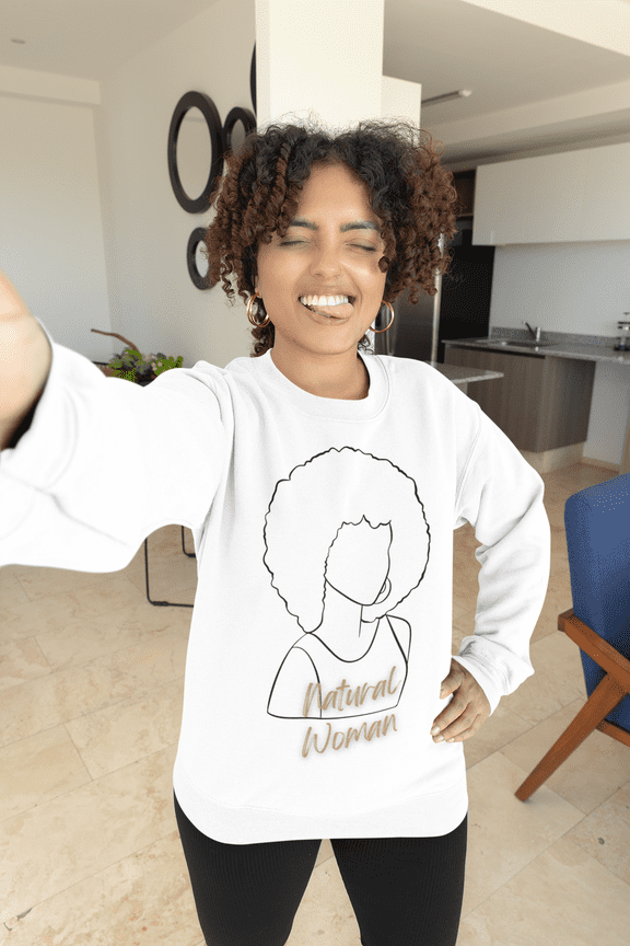 Natural Woman Afro (BL) Crewneck Sweatshirt