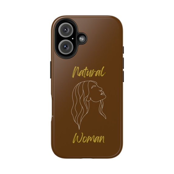 Natural Woman Breeze On Face (WL)Tough Phone Cases BROWN