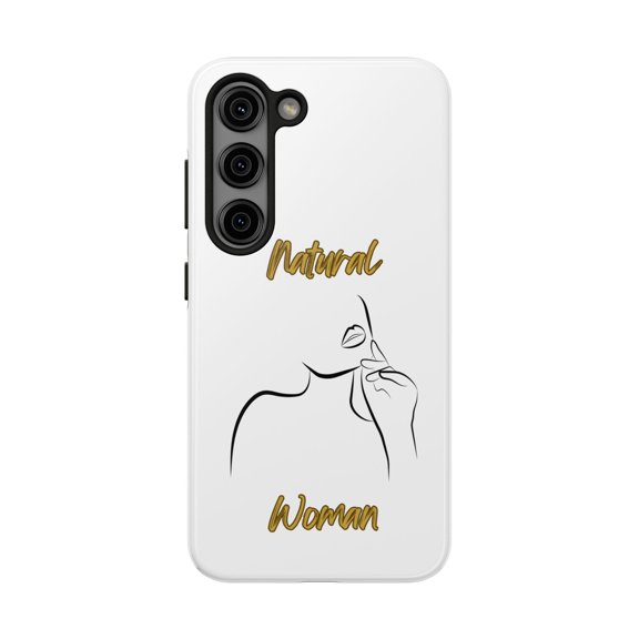Natural Woman Chin Up (BL)Tough Phone Cases WHITE