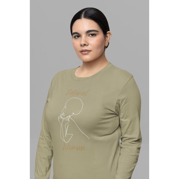 Natural Woman Cute Afro (WL) Long Sleeve T-Shirt