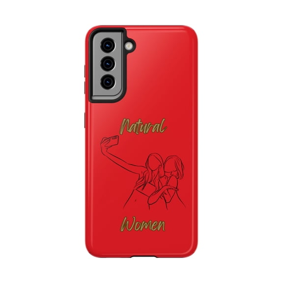 Natural Woman Friends Selfie (BL)Tough Phone Cases RED