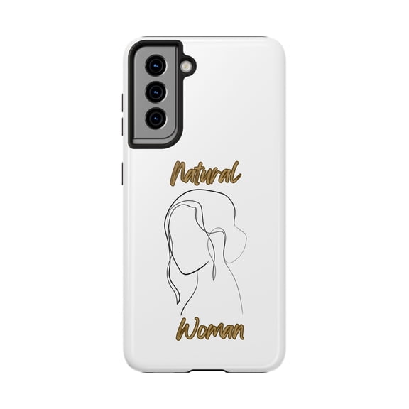 Natural Woman Hanging Hair (BL) Tough Phone Cases WHITE