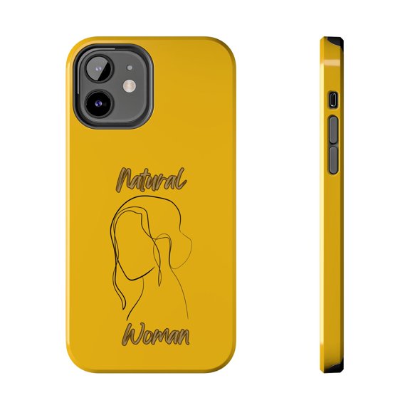 Natural Woman Hanging Hair (BL) Tough Phone Cases YELLOW