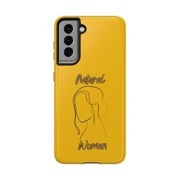 Natural Woman Hanging Hair (BL) Tough Phone Cases YELLOW