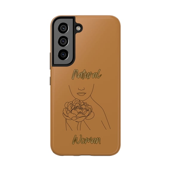 Natural Woman Kissed Flower (BL)Tough Phone Cases LIGHT BROWN