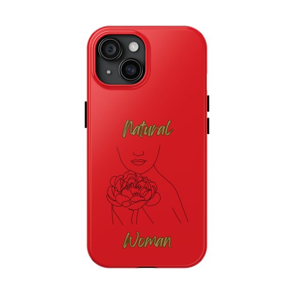 Natural Woman Kissed Flower (BL)Tough Phone Cases RED