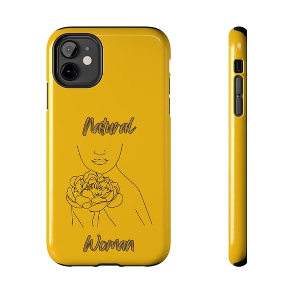 Natural Woman Kissed Flower (BL)Tough Phone Cases YELLOW