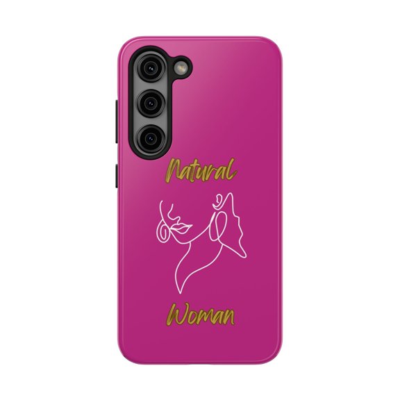 Natural Woman Lips (WL)Tough Phone Cases PINK