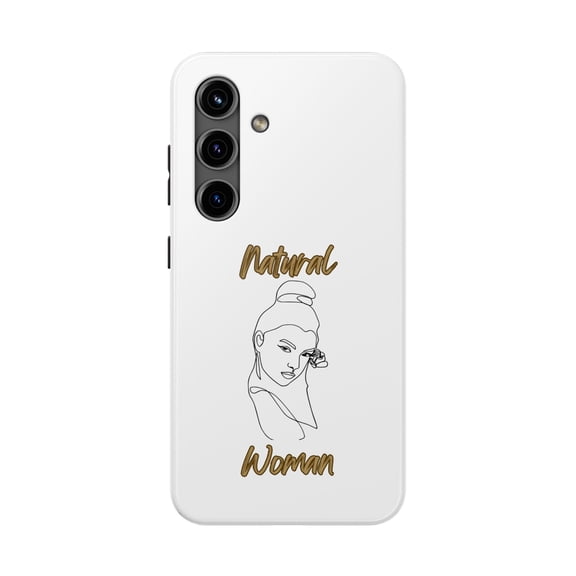 Natural Woman Sassy Bun (BL) Tough Phone Cases WHITE
