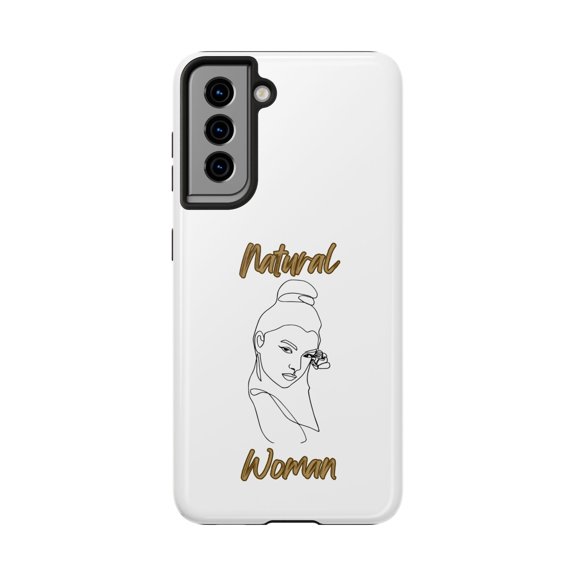 Natural Woman Sassy Bun (BL) Tough Phone Cases WHITE
