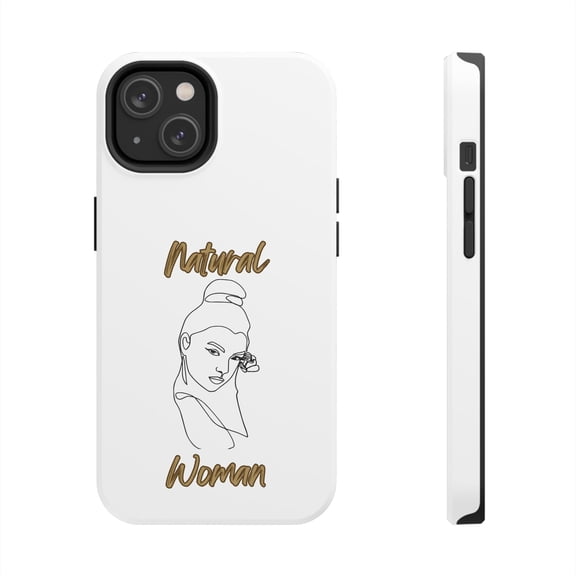 Natural Woman Sassy Bun (BL) Tough Phone Cases WHITE
