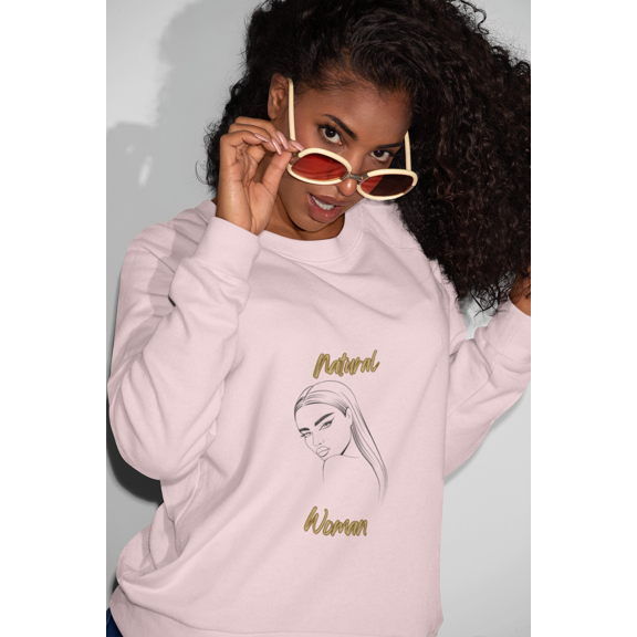 Natural Woman The Stare (BL) Crewneck Sweatshirt