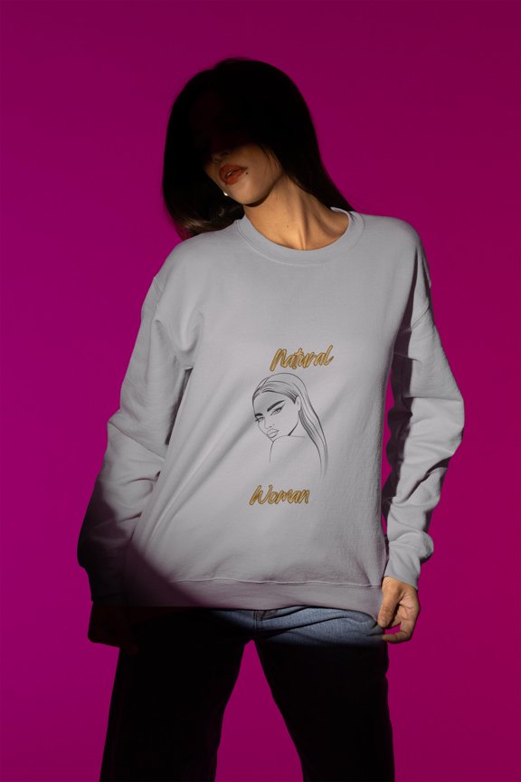 Natural Woman The Stare (BL) Crewneck Sweatshirt