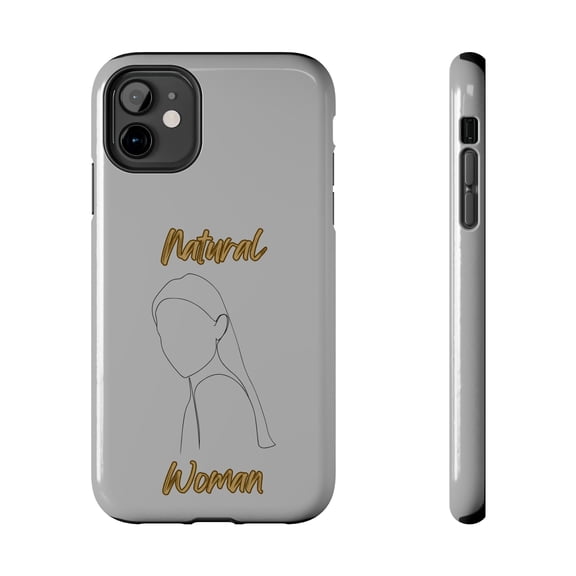 Natural Woman Tilted Look (BL) Tough Phone Cases LIGHT GREY