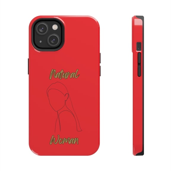 Natural Woman Tilted Look (BL) Tough Phone Cases RED