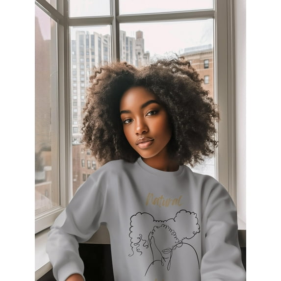 Natural Woman Twin Puffs (BL) Crewneck Sweatshirt