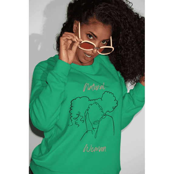 Natural Woman Twin Puffs (BL) Crewneck Sweatshirt