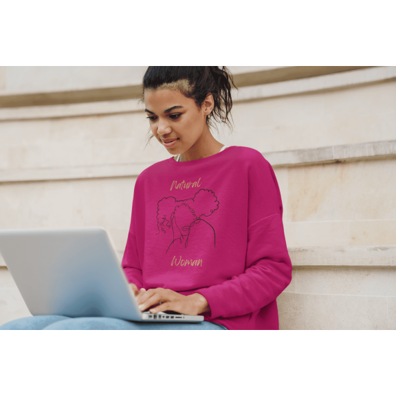 Natural Woman Twin Puffs (BL) Crewneck Sweatshirt