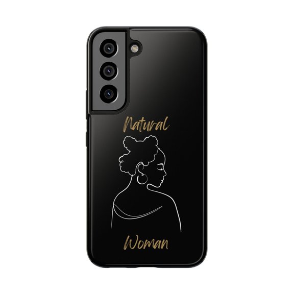 Natural Woman Twists (WL) Tough Phone Case BLACK