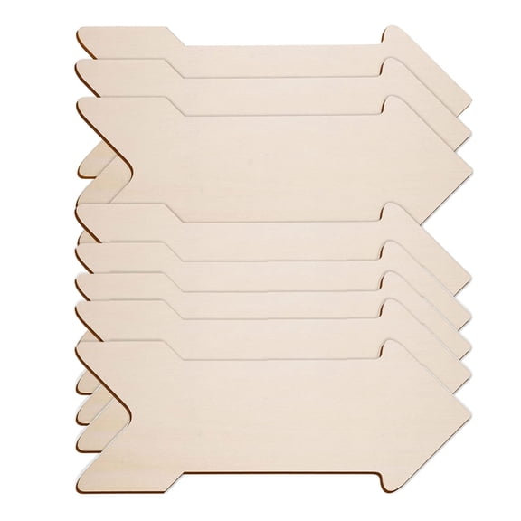 Natural Wood Arrows for Projects and Home Decoration with Smooth Paintable Surfaces