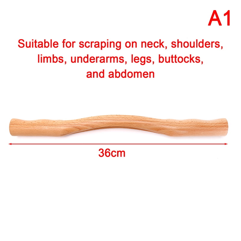 Natural Wood Bamboo Stick for Massage Gouache Wooden Neck Shoulder Back Massager