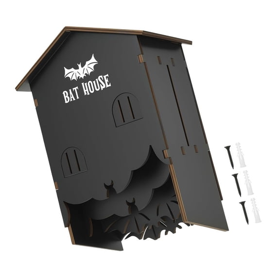 Natural Wood Bat House For Outdoor Garden Decorative Wooden Bat Habitat