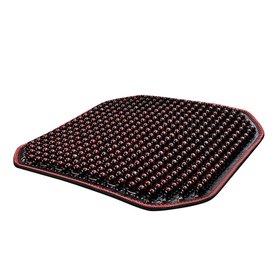 Natural Wood Beaded Car Seat Cooler Pad with Non- Back Breathable Summer Seat Cushion Mat for Back Seat and Backrest Universal Fit for Sedans SUVs Office Chairs No Installation Required