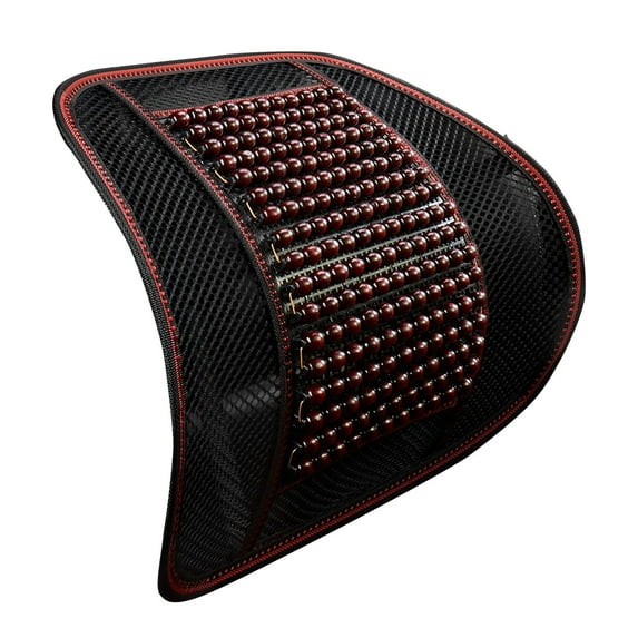 Natural Wood Beaded Car Seat Cooler Pad with Non- Back Breathable Summer Seat Cushion Mat for Back Seat and Backrest Universal Fit for Sedans SUVs Office Chairs No Installation Required
