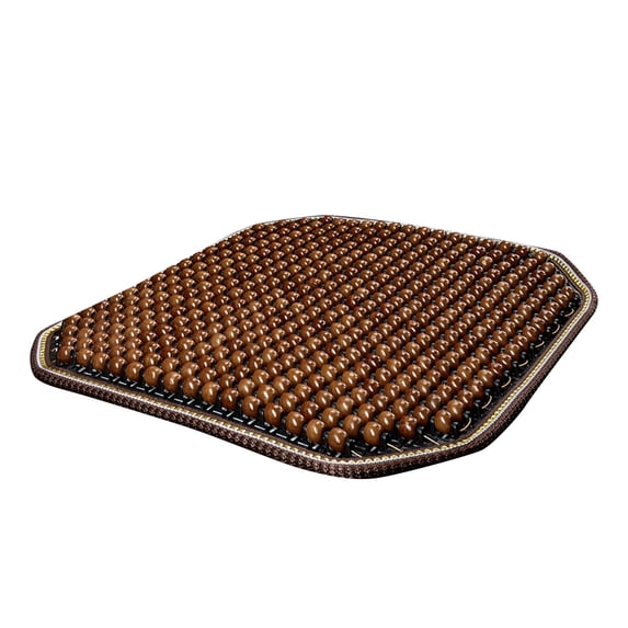Natural Wood Beaded Car Seat Cooler Pad with Non- Back Breathable Summer Seat Cushion Mat for Back Seat and Backrest Universal Fit for Sedans SUVs Office Chairs No Installation Required