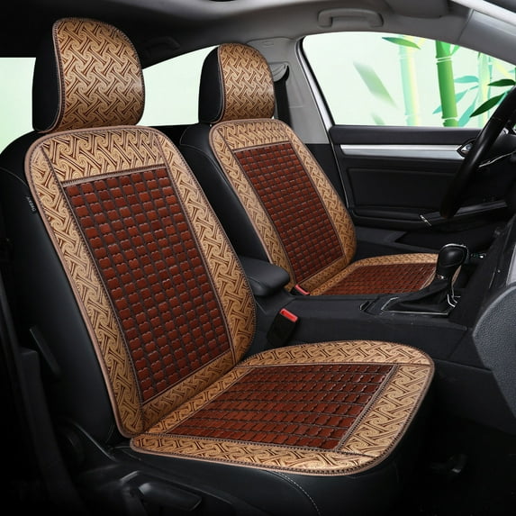 Natural Wood Beaded Seat Cover Massaging Cooling Cushion for Car Truck. Keeps The Back from Getting Sweaty While Driving. Makes Driving More Bearable and Less Painful On Long Trips