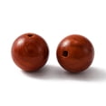 thumbnail image 1 of Natural Wood Beads Dyed Round Saddle Brown 8.5x8mm Hole: 1.4mm, 1 of 2